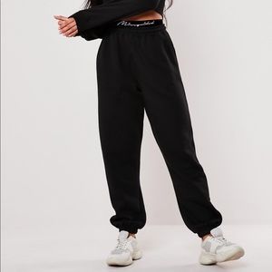 Black Missguided Taped Joggers SZ 6 NWT